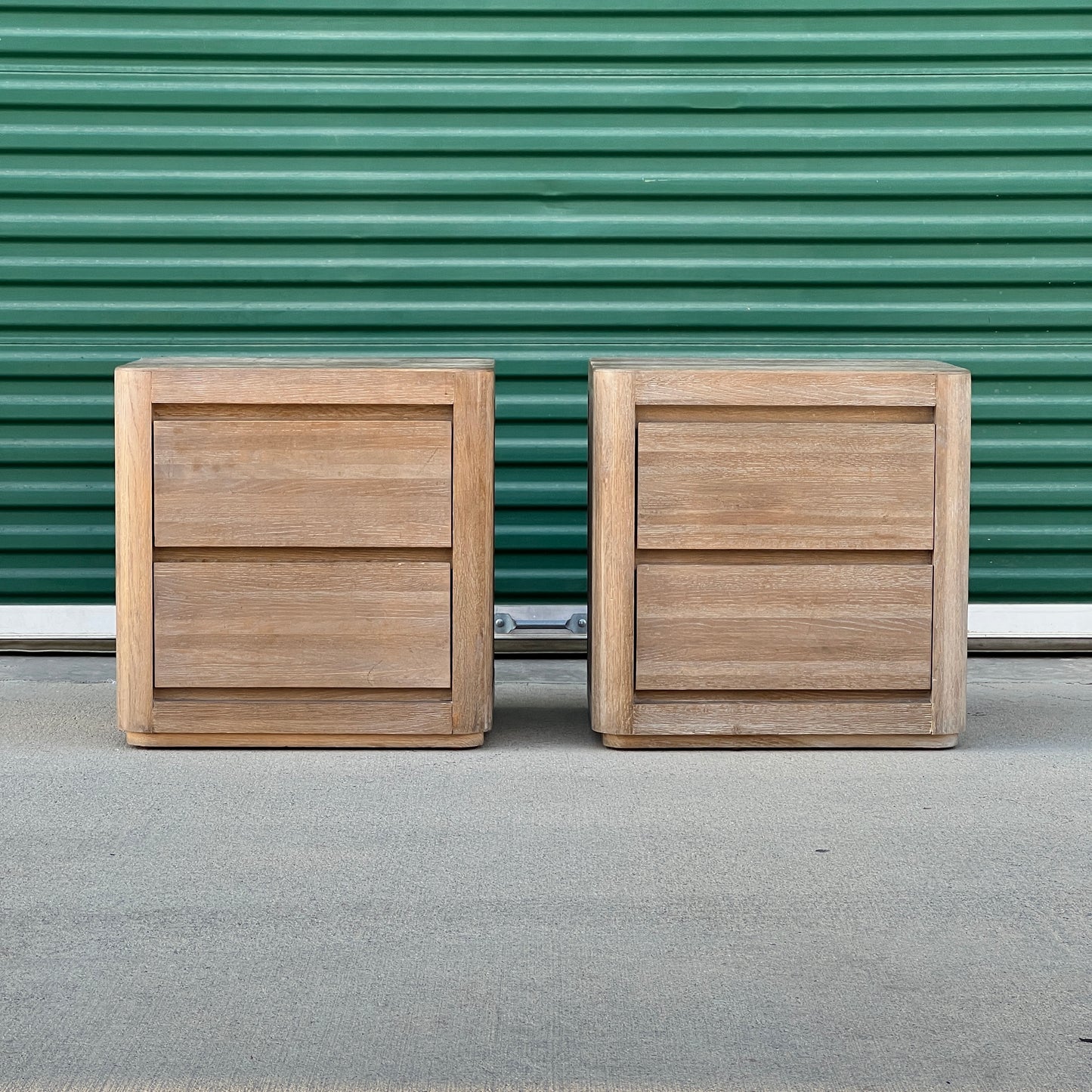 $800 Delivered | RH Restoration Hardware Greige Matching Closed Nightstands