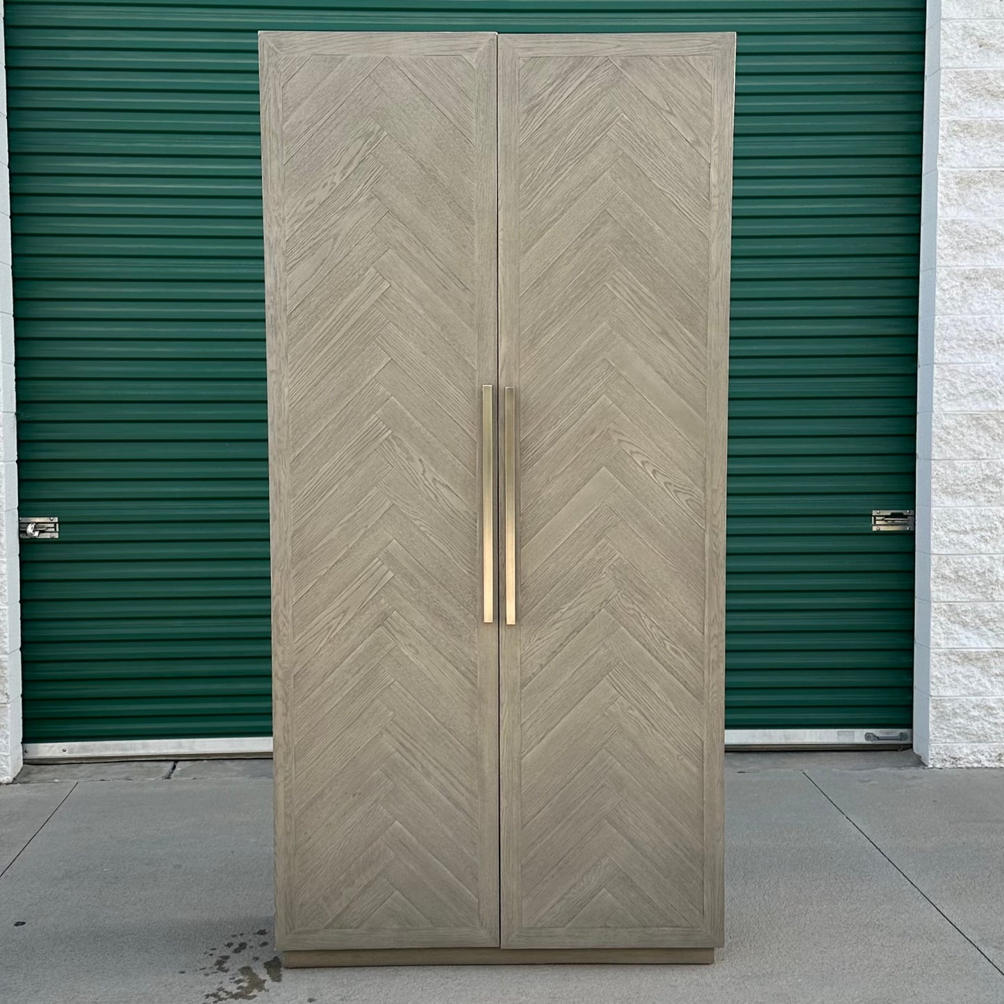 RH Restoration Hardware Herringbone 103” Tall Storage Cabinet | Costa Mesa