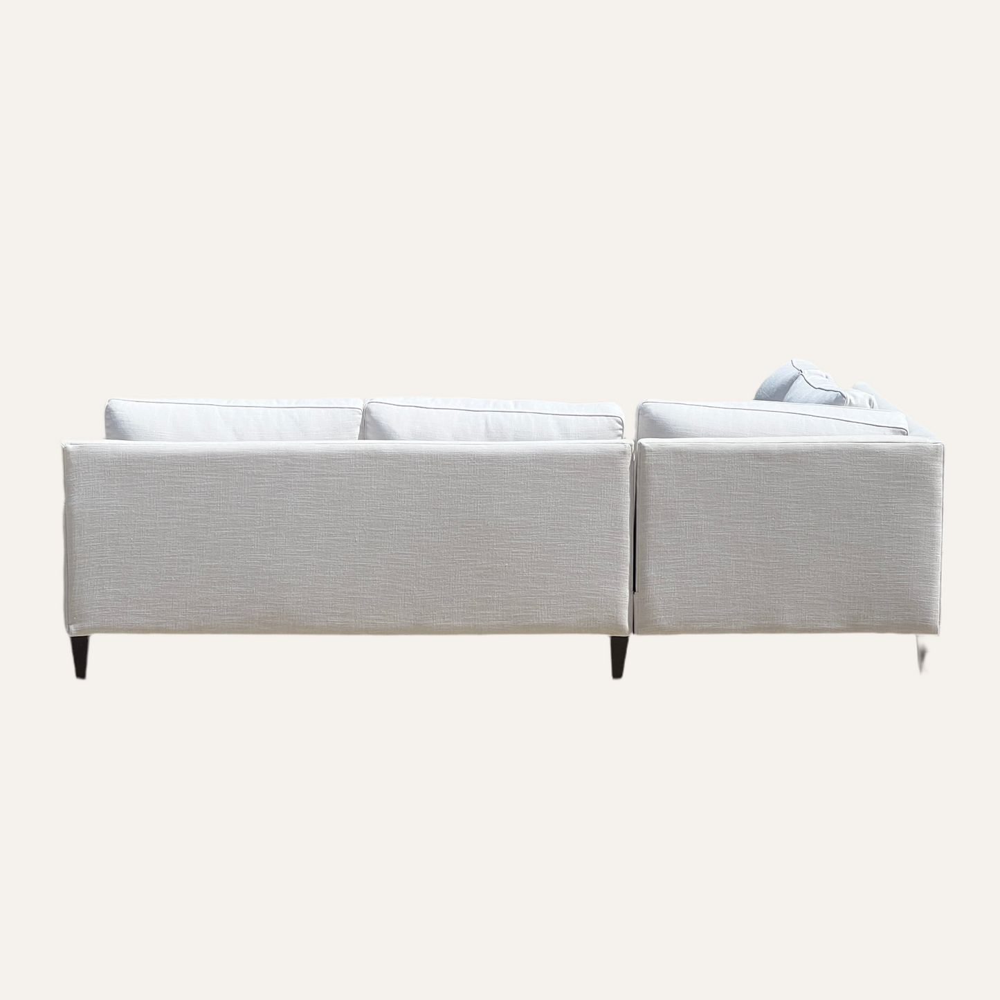 Z Gallerie Tufted Mid-Century Sectional – White Fabric Sofa | Reclaimed Furniture Haus
