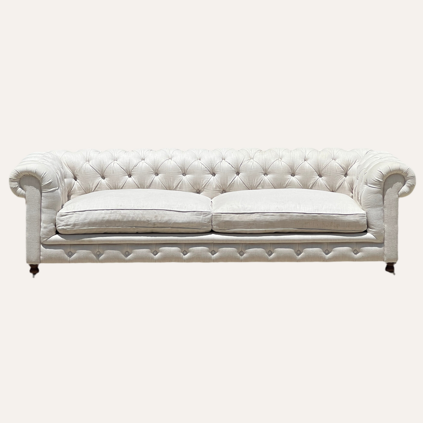 Restoration Hardware Kensington Sofa – 9ft Luxe Depth in Natural Linen