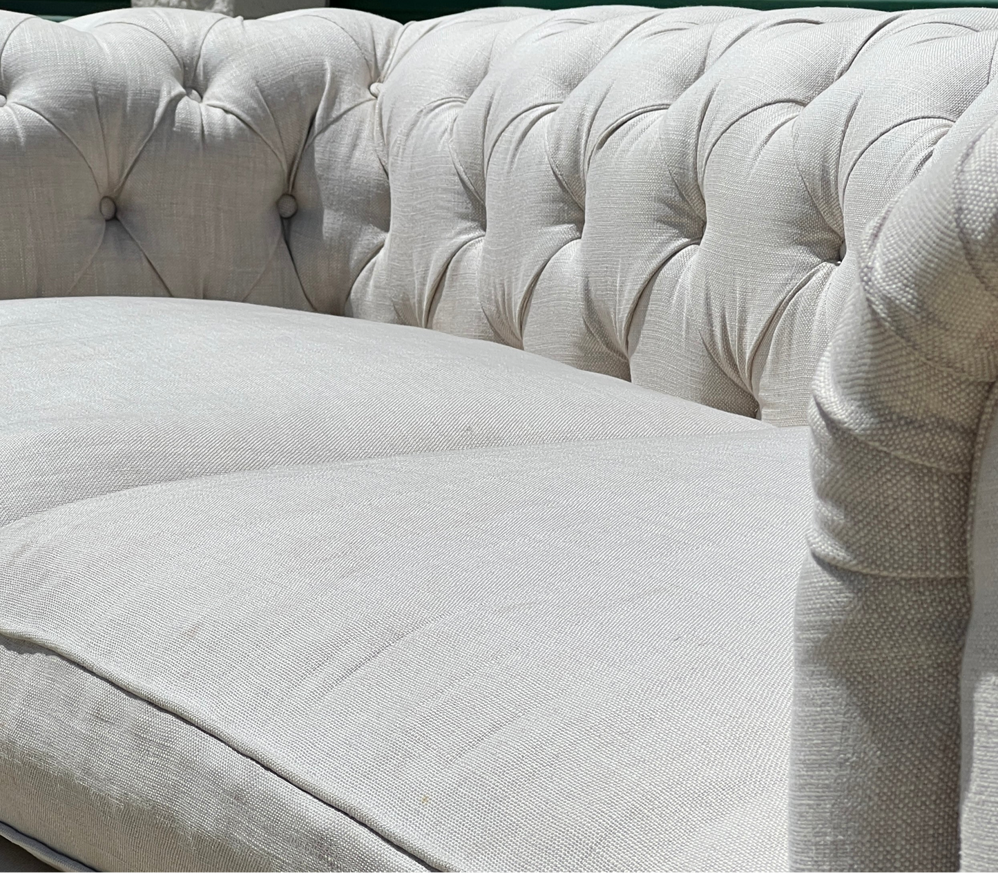 Restoration Hardware Kensington Sofa – 9ft Luxe Depth in Natural Linen