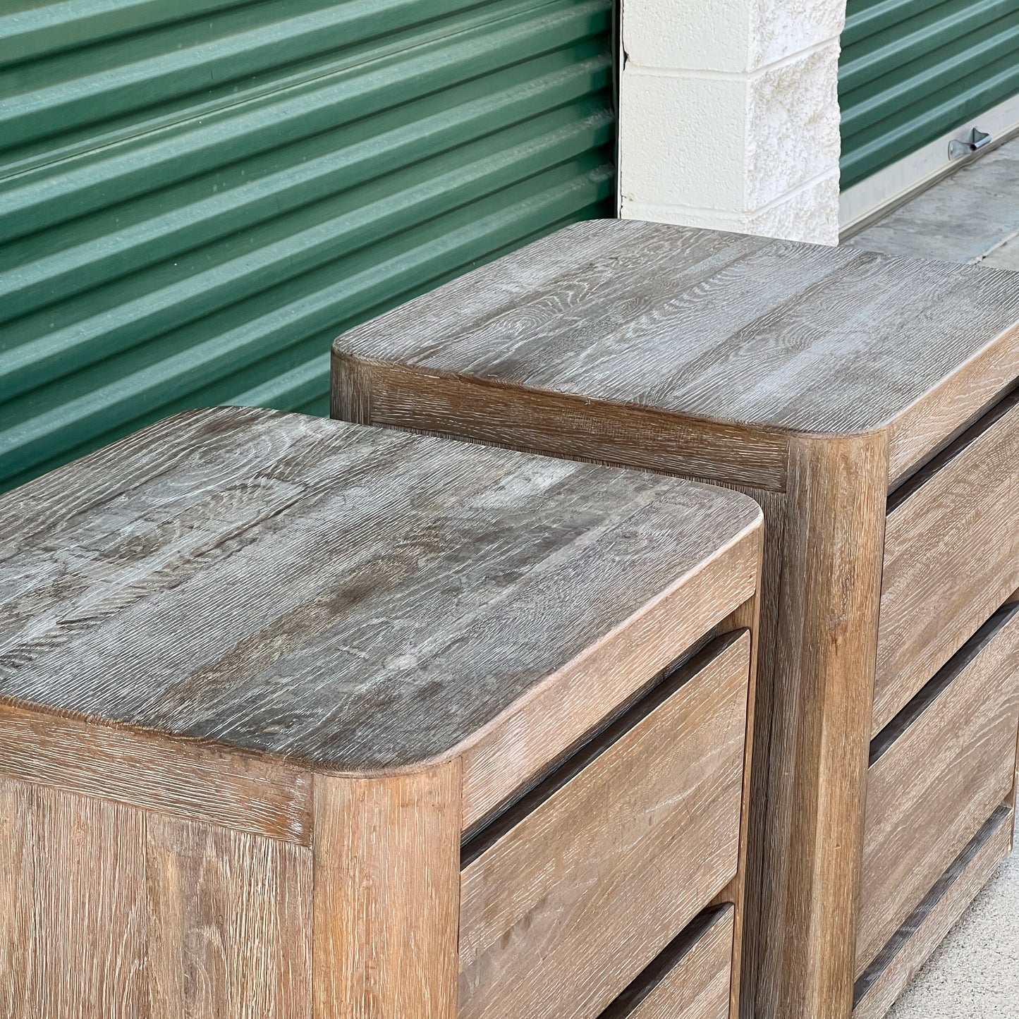 $800 Delivered | RH Restoration Hardware Greige Matching Closed Nightstands