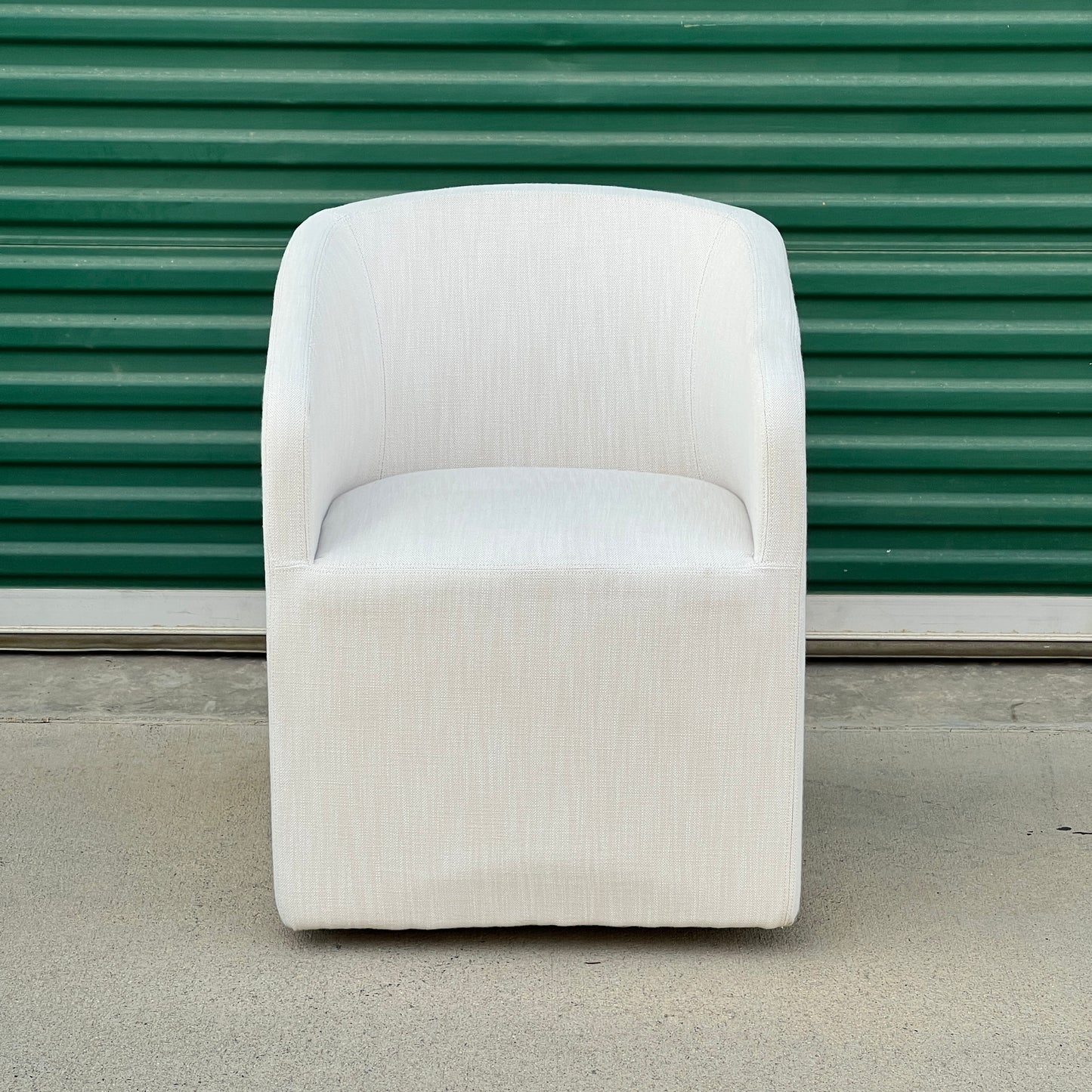 $3,200 Delivered LA/OC | RH Restoration Hardware Ellison Barrelback Slope Arm Fabric Dinning Chairs (8)
