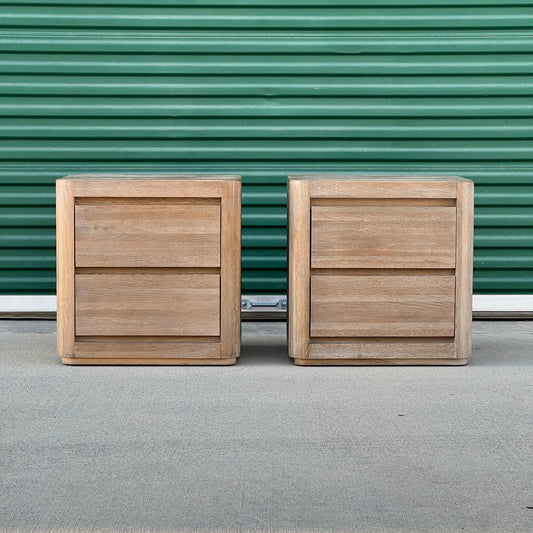 $800 Delivered | RH Restoration Hardware Greige Matching Closed Nightstands