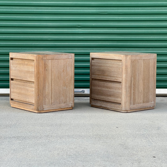$800 Delivered | RH Restoration Hardware Greige Matching Closed Nightstands