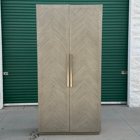 RH Restoration Hardware Herringbone 103” Tall Storage Cabinet | Costa Mesa