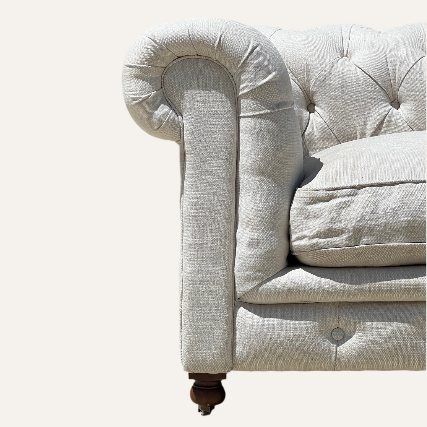 Restoration Hardware Kensington Sofa – 9ft Luxe Depth in Natural Linen