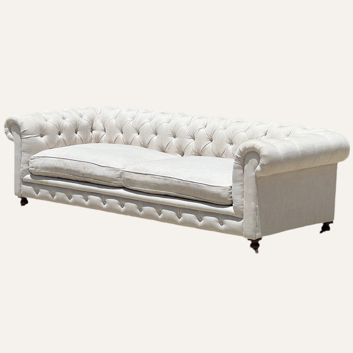 Restoration Hardware Kensington Sofa – 9ft Luxe Depth in Natural Linen