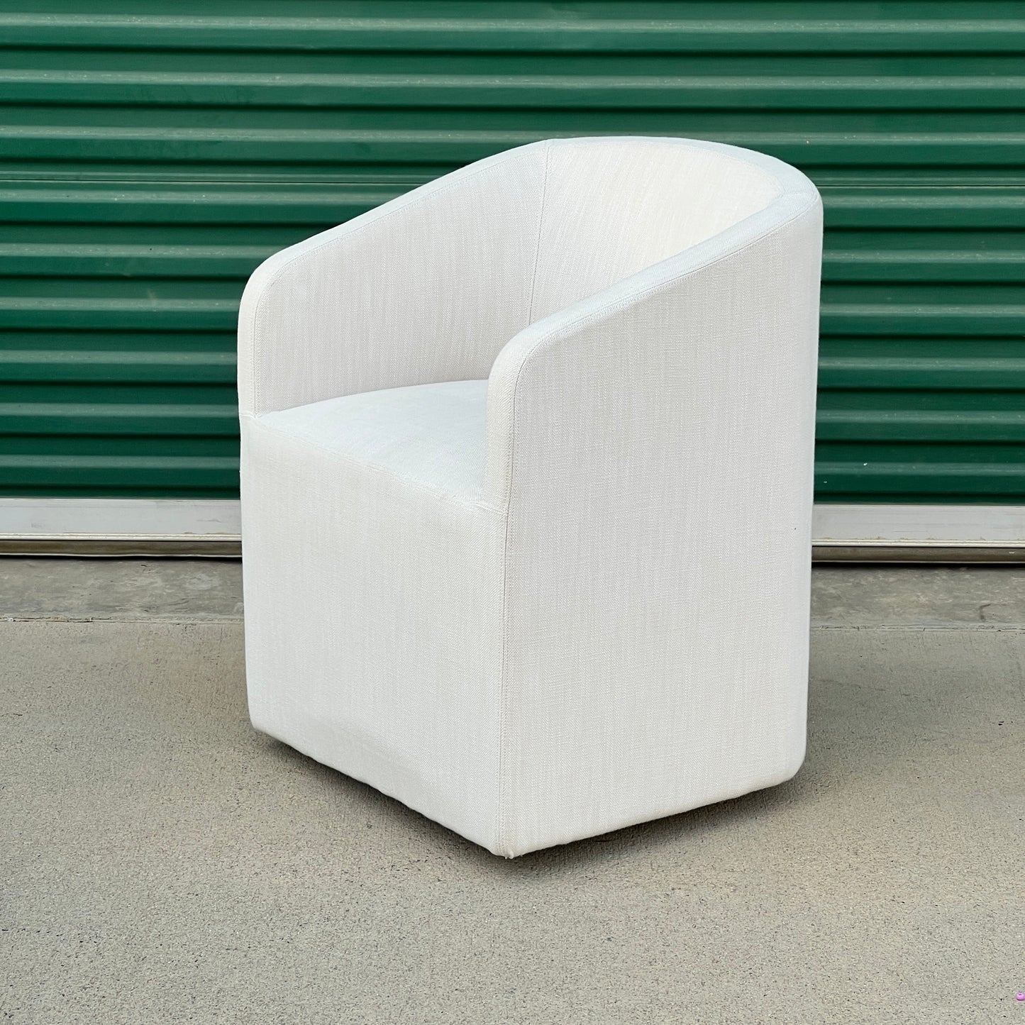 $3,200 Delivered LA/OC | RH Restoration Hardware Ellison Barrelback Slope Arm Fabric Dinning Chairs (8)