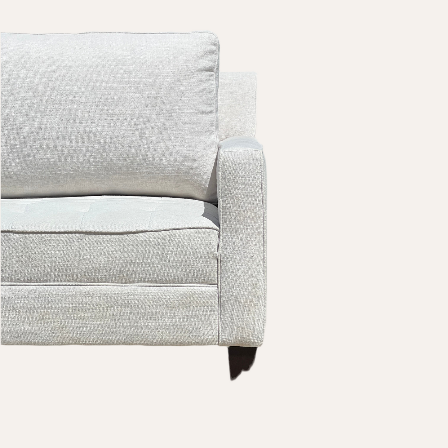 Z Gallerie Tufted Mid-Century Sectional – White Fabric Sofa | Reclaimed Furniture Haus