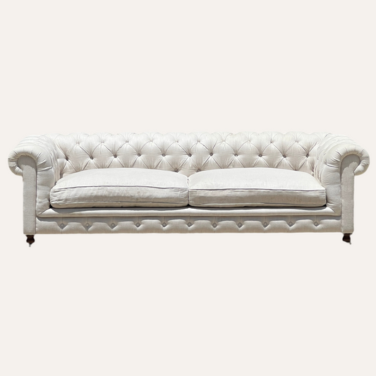 Restoration Hardware Kensington Sofa – 9ft Luxe Depth in Natural Linen