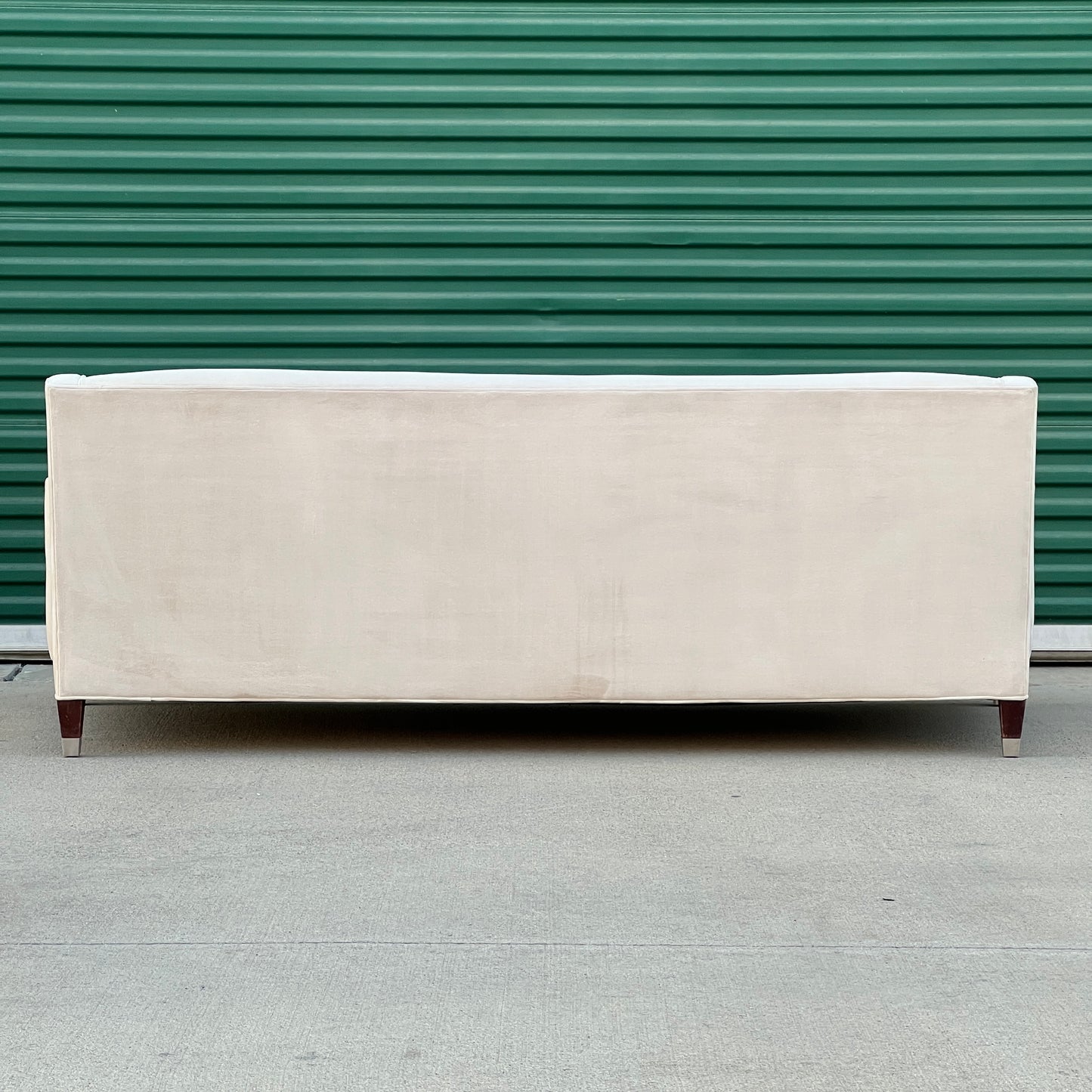 $750 Delivered | Room & Board Loring 89” Sofa Beige Velvet Fabric