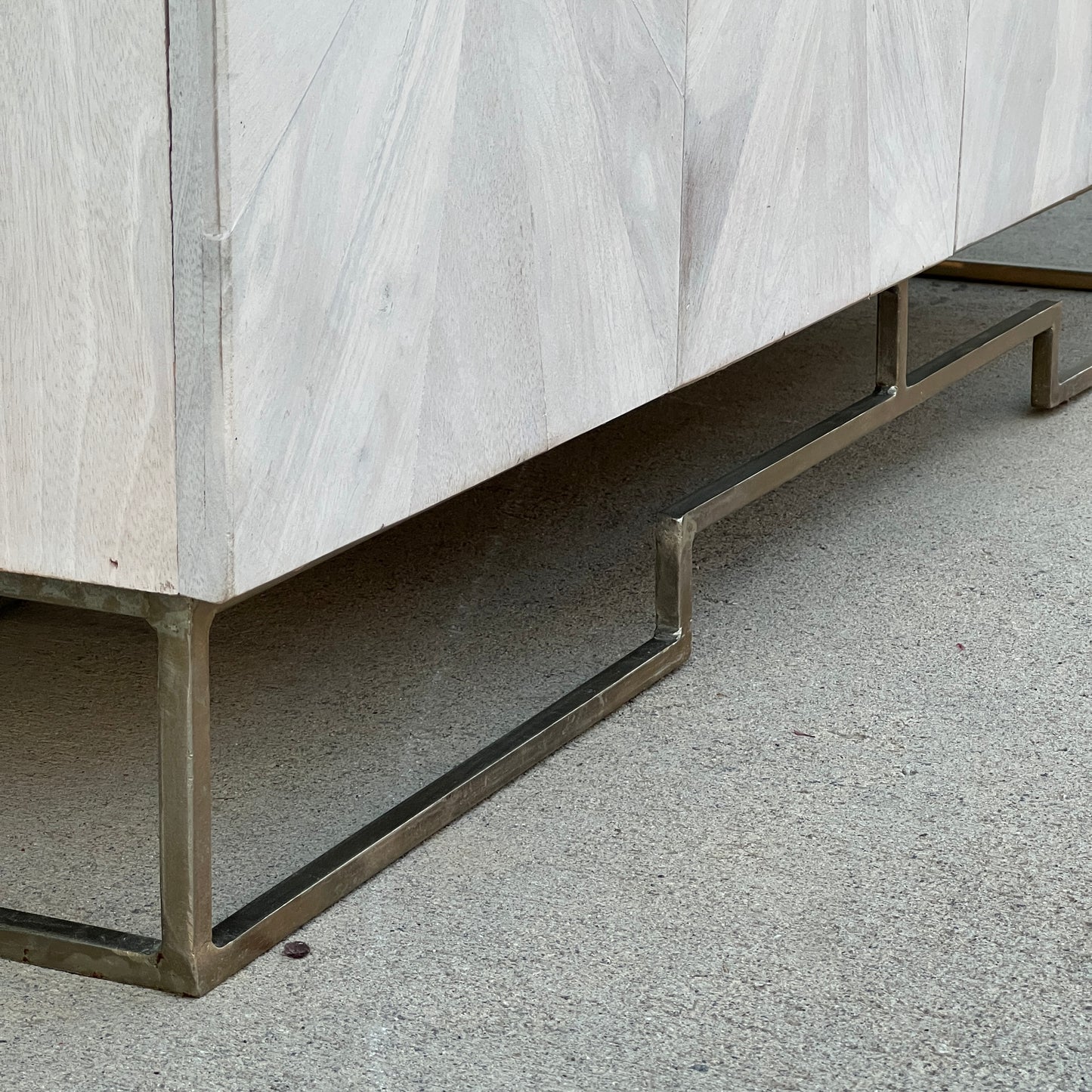 $800 Delivered | Real Wood 60” Bohemian Style Credenza Medal Base