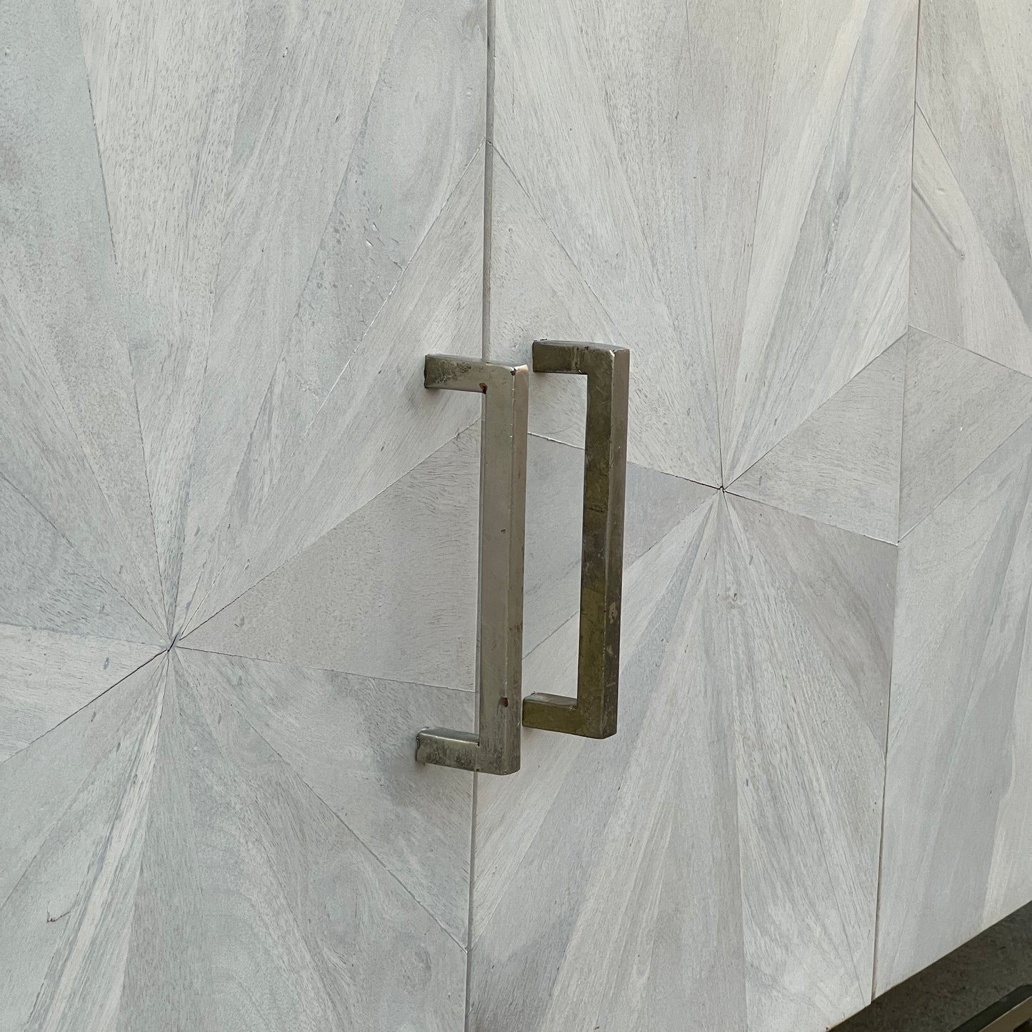 $800 Delivered | Real Wood 60” Bohemian Style Credenza Medal Base